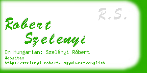 robert szelenyi business card