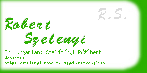 robert szelenyi business card